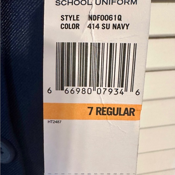 NWT NAUTICA School Uniform Pleated Skort-skirt Navy Blue-Elastic waist- buttons - Picture 3 of 9